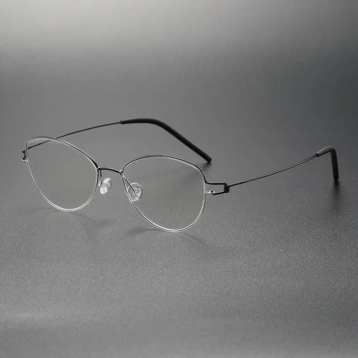 Bobbie Women Full Rim Cat Eye Titanium Eyeglasses Fuz 15