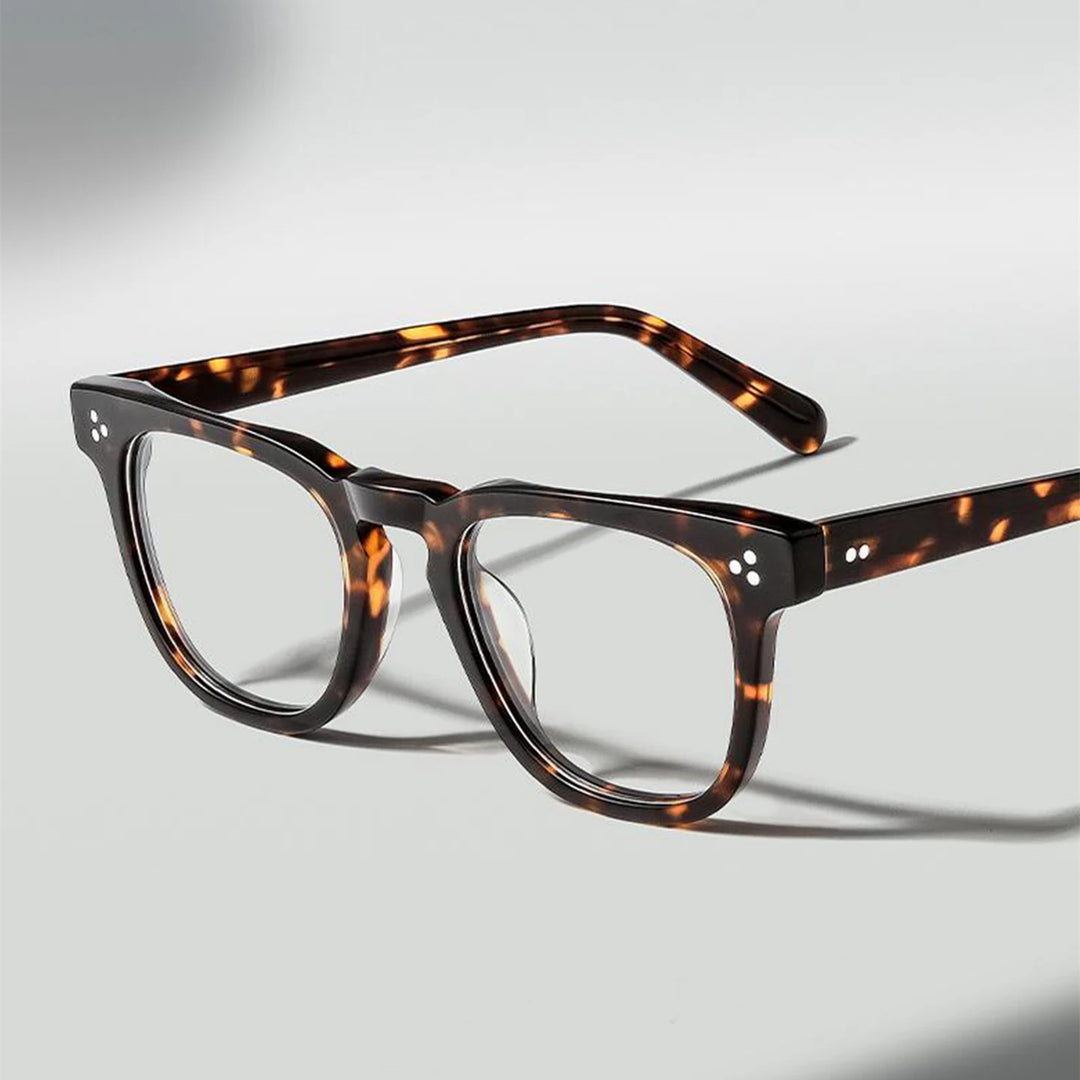 Black Mask Unisex Full Rim Oval Square Acetate Eyeglasses 398620