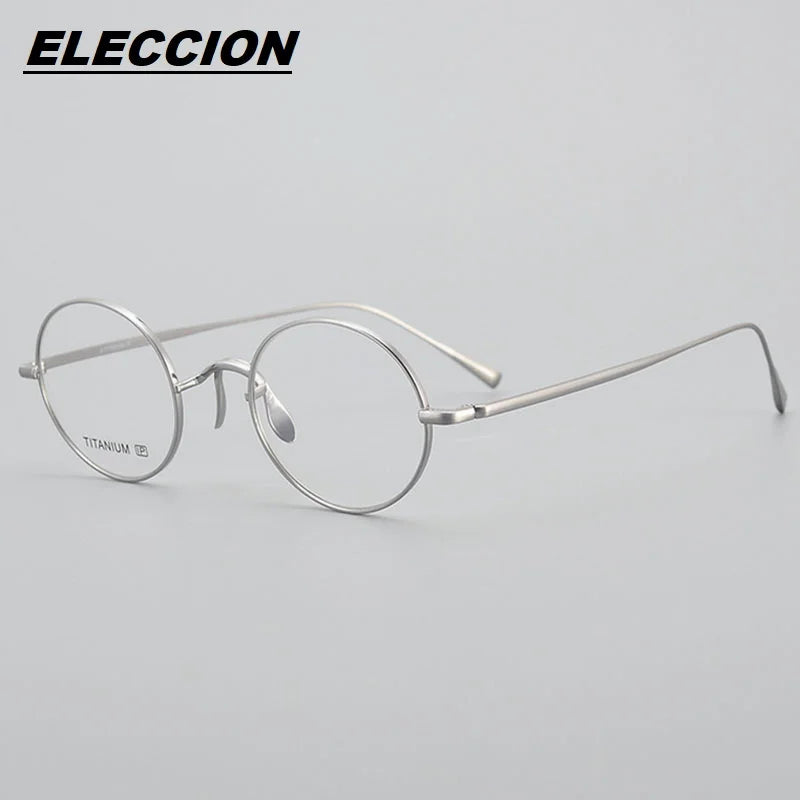 Eleccion Women's Full Rim Round Titanium Eyeglasses 41248