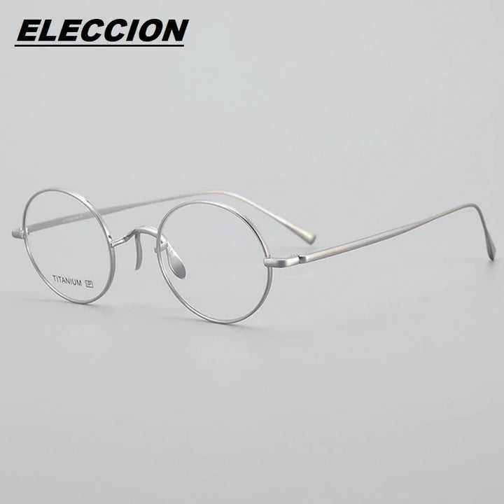 Eleccion Women's Full Rim Round Titanium Eyeglasses 41248