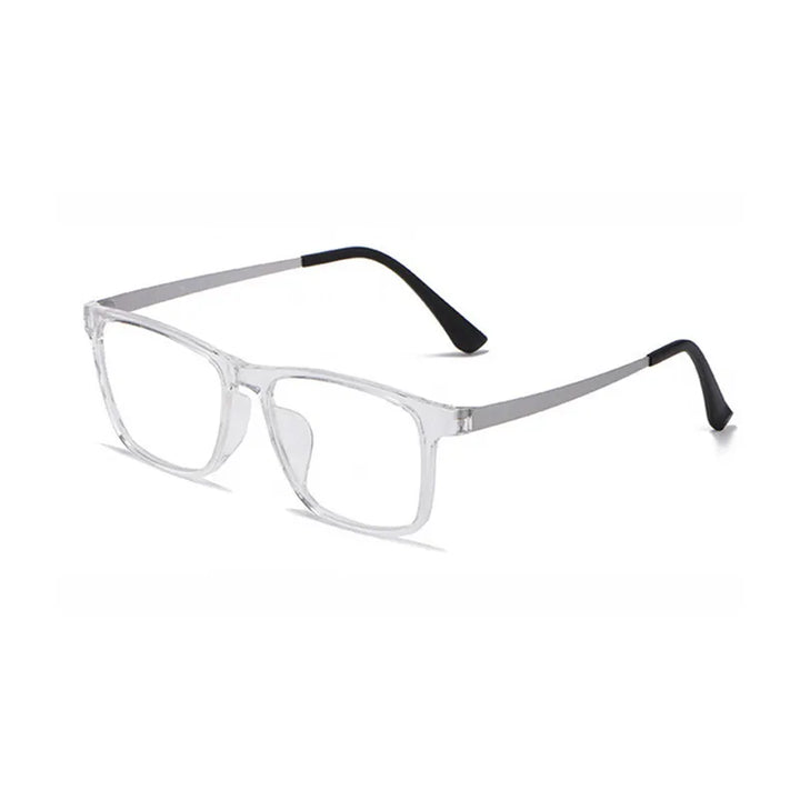 Kocolior Unisex Full Rim Large Square Titanium Alloy Eyeglasses 3068 Full Rim Kocolior Transparent China 