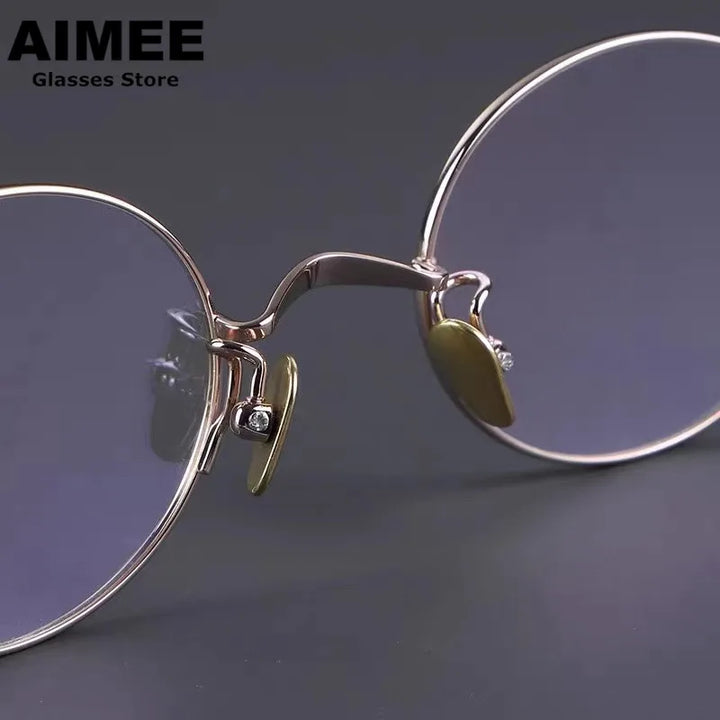 Aimee Unisex Full Rim Oval Round Titanium Acetate Eyeglasses 12344 Full Rim Aimee   