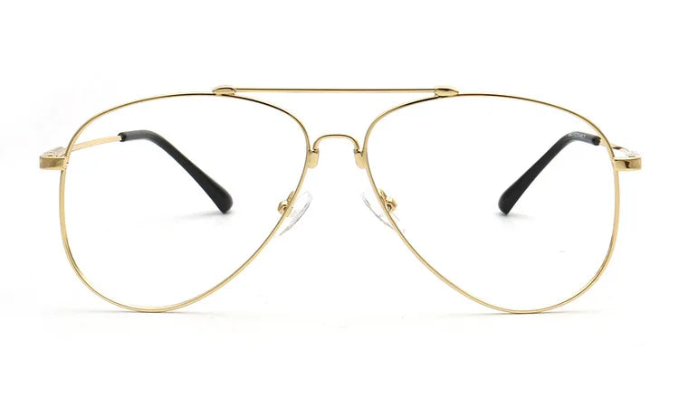 Muzz Men's Full Rim Oval Double Bridge Alloy Eyeglasses 69224
