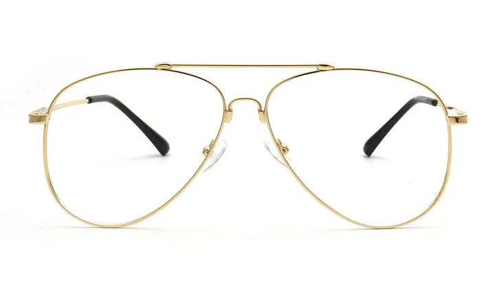 Muzz Men's Full Rim Oval Double Bridge Alloy Eyeglasses 69224