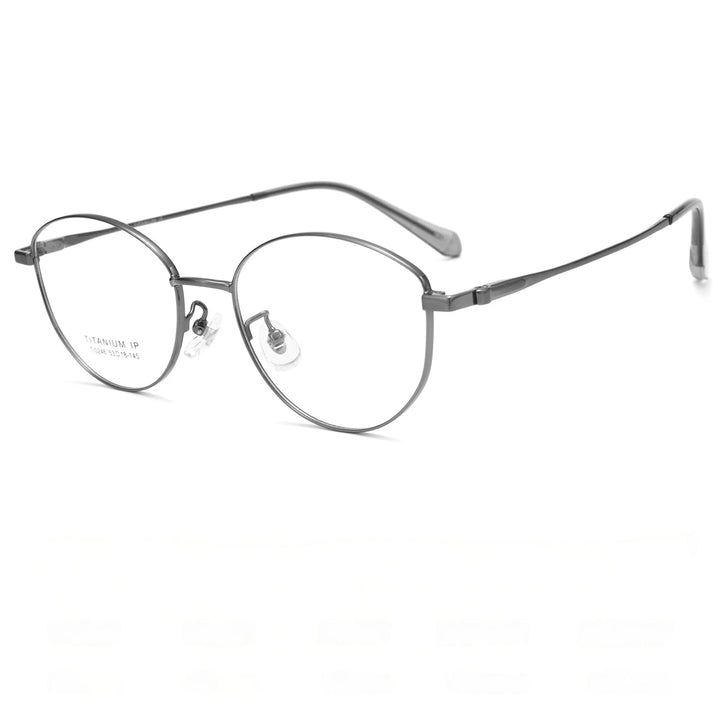 Yimaruili Unisex Full Rim Cat-Eye Pure Titanium Eyeglasses TI0246L — view 6 | Yimaruili at FuzWeb