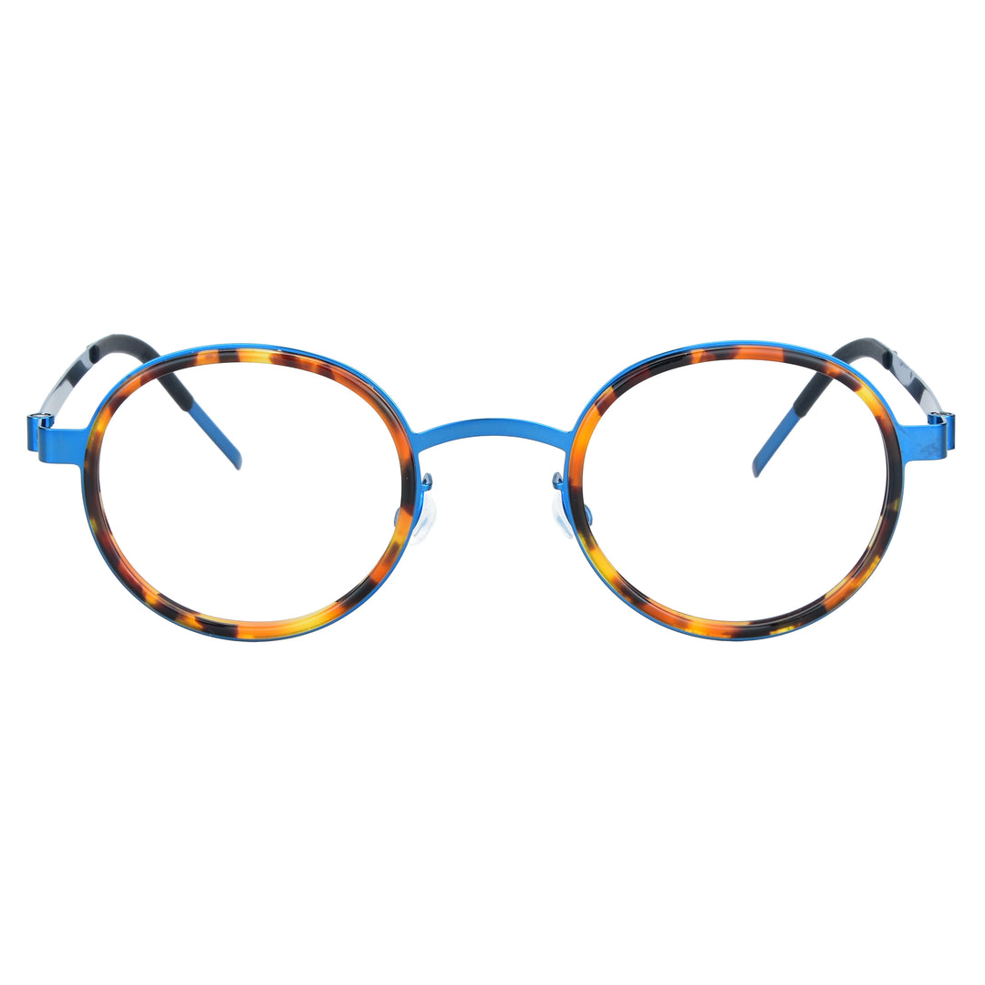 Bobbie Unisex Full Rim Round Titanium Eyeglasses 1011