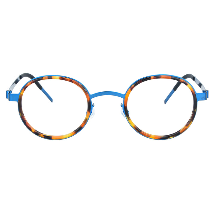Bobbie Unisex Full Rim Round Titanium Eyeglasses 1011