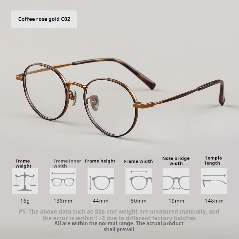 Xbora Women's Full Rim Flat Top Round Titanium Eyeglasses 98506