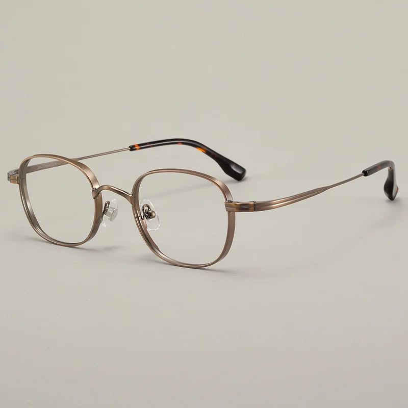 Black Mask Unisex Full Rim Oval Square Titanium Eyeglasses 310520