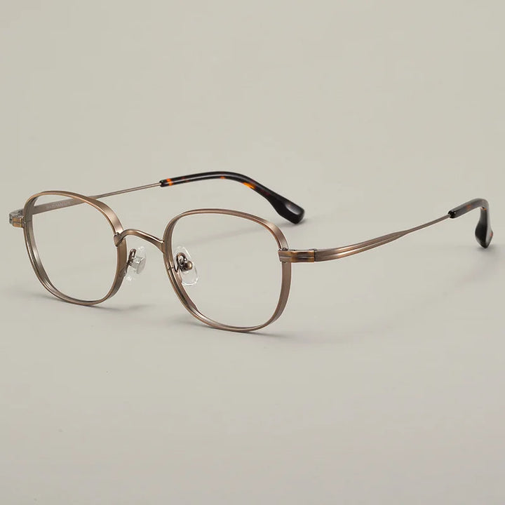 Black Mask Unisex Full Rim Oval Square Titanium Eyeglasses 310520