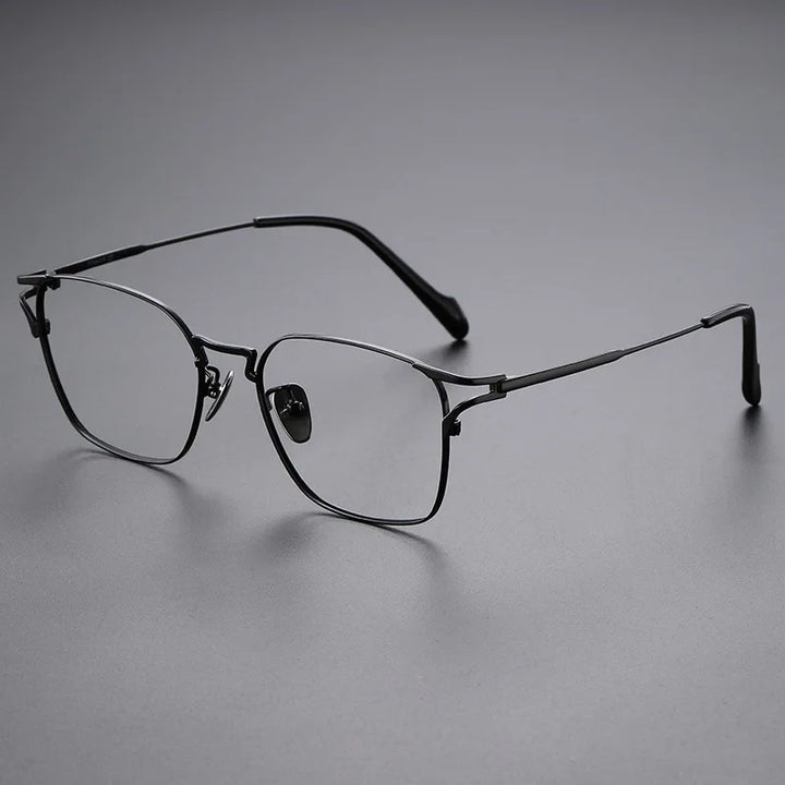 Zirosat Unisex Full Rim Square Titanium Eyeglasses 14702
