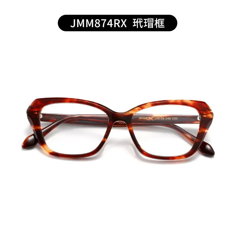 Aror Unisex Full Rim Square Cat Eye Acetate Eyeglasses 49871