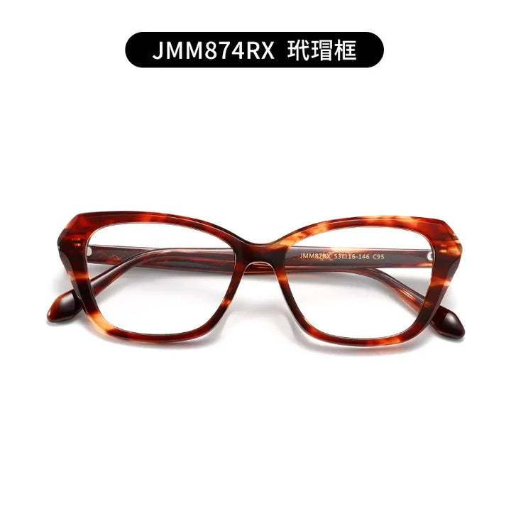 Aror Unisex Full Rim Square Cat Eye Acetate Eyeglasses 49871