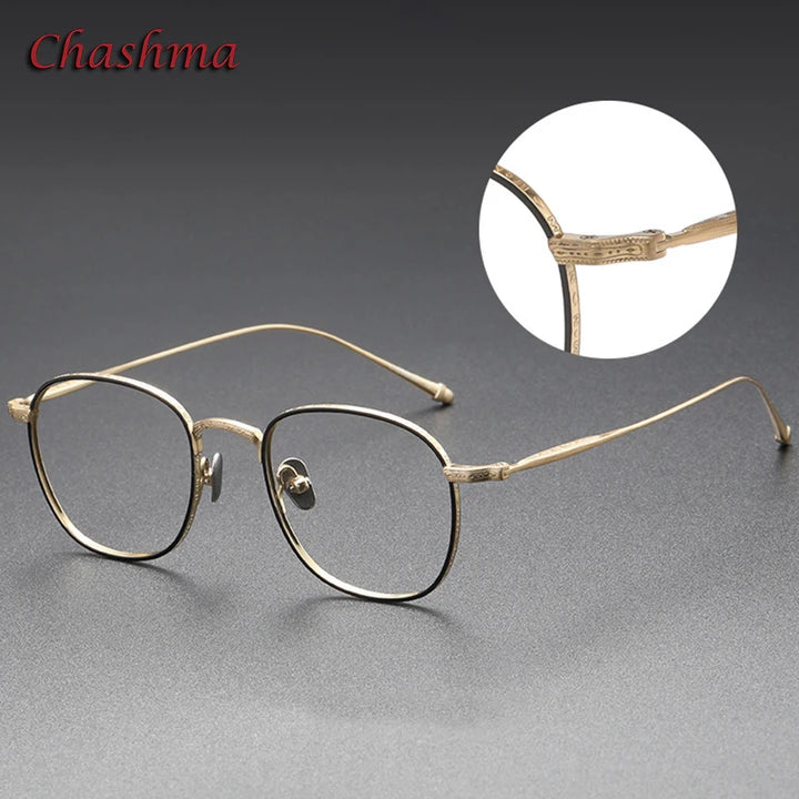 Chashma Ochki Unisex Full Rim Square Titanium Eyeglasses 3090 Full Rim Chashma Ochki   