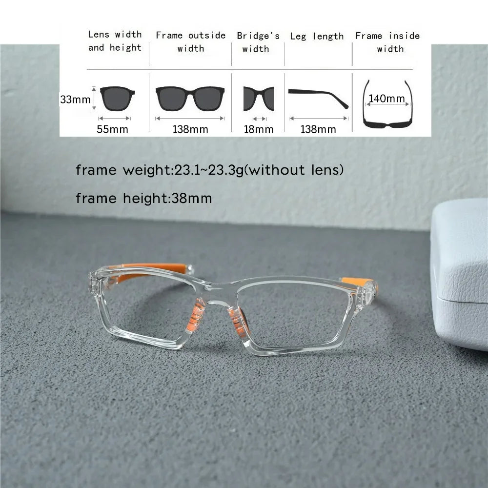Cubojue Women's Full Rim Polygon Square Tr 90 Titanium Eyeglasses 18031