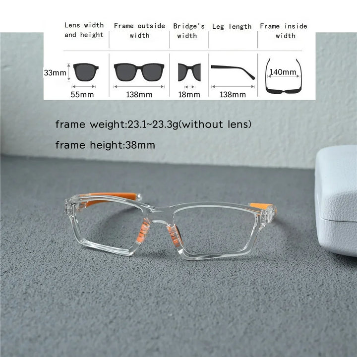 Cubojue Women's Full Rim Polygon Square Tr 90 Titanium Eyeglasses 18031