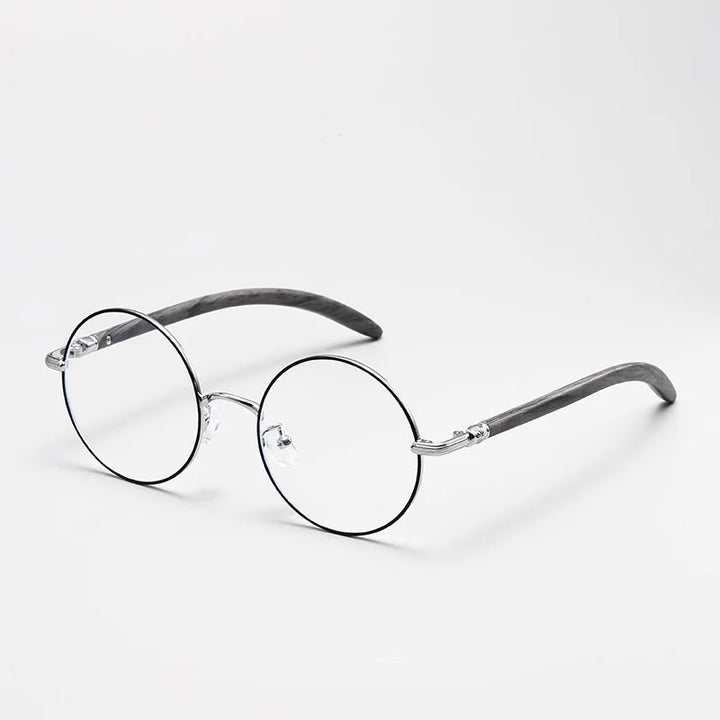 Hdcrafter Unisex Full Rim Round Titanium Acetate Eyeglasses 681102