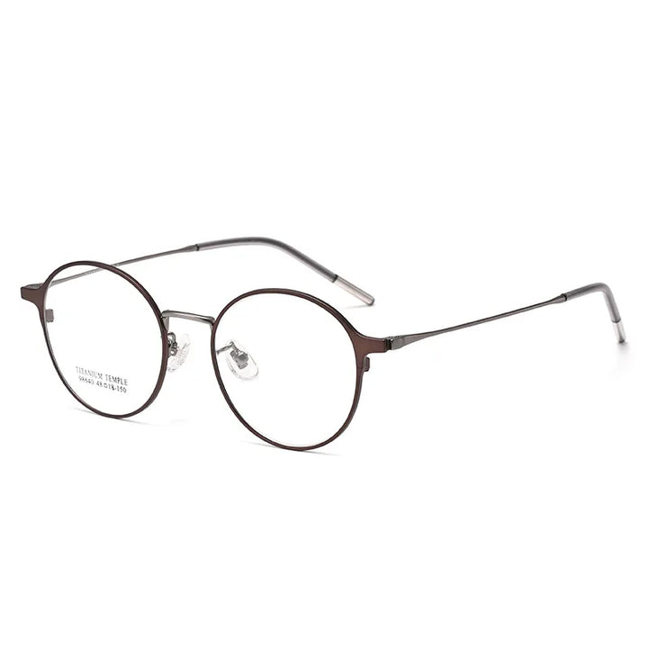 Momoja Women's Full Rim Oval Round Titanium Eyeglasses 98640