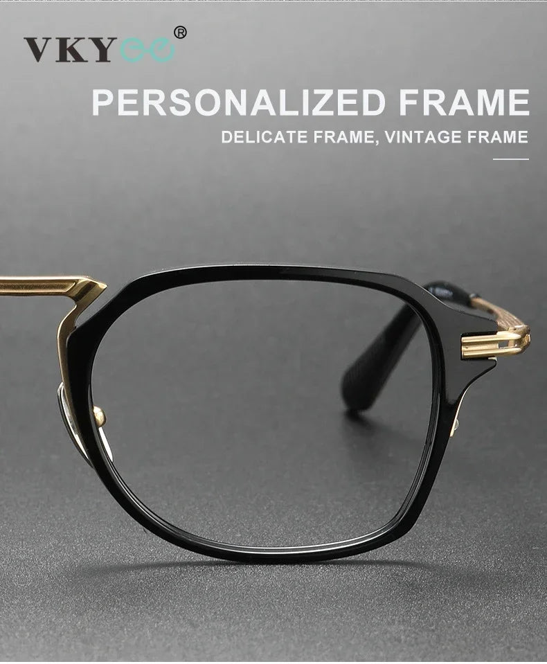 Vicky Men's Titanium Square Reading Glasses – FuzWeb