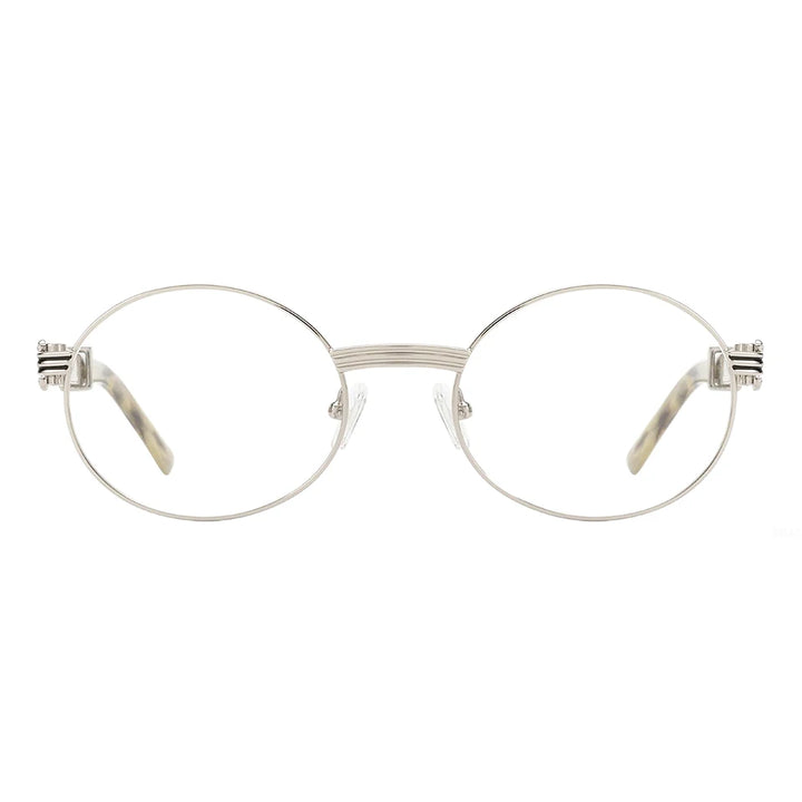 Esnbie Unisex Full Rim Round Alloy Eyeglasses 25SM083-1