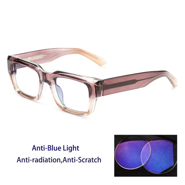 Kocolior 320500 Unisex Full Rim Square Thick Acetate Fibre Frames FuzWeb