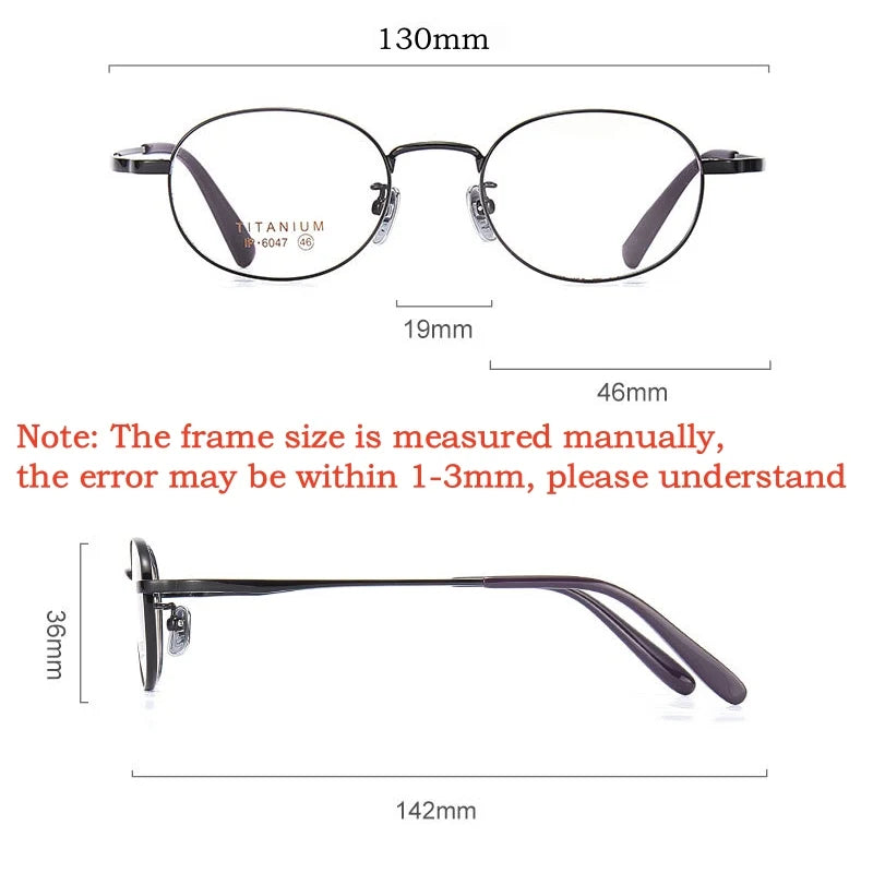 Xbora Unisex Full Rim Oval Pure Titanium Eyeglasses 6047 — view 2 | Xbora at FuzWeb