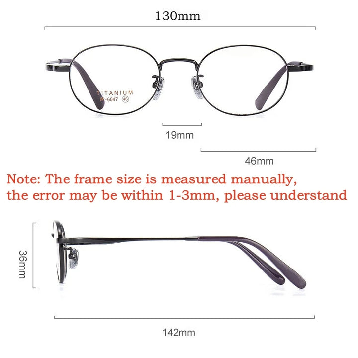Xbora Unisex Full Rim Oval Pure Titanium Eyeglasses 6047 — view 2 | Xbora at FuzWeb