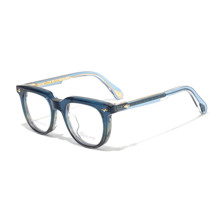 Nobler Unisex Full Rim Flat Top Square Acetate Eyeglasses 51094