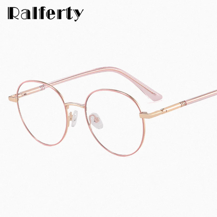 Ralferty Women's Full Rim Round Alloy Eyeglasses R83604 Full Rim Ralferty   