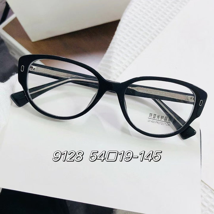 Bclear Women's Full Rim Square Cat Eye Acetate Eyeglasses Myk9128 Full Rim Bclear C 1  