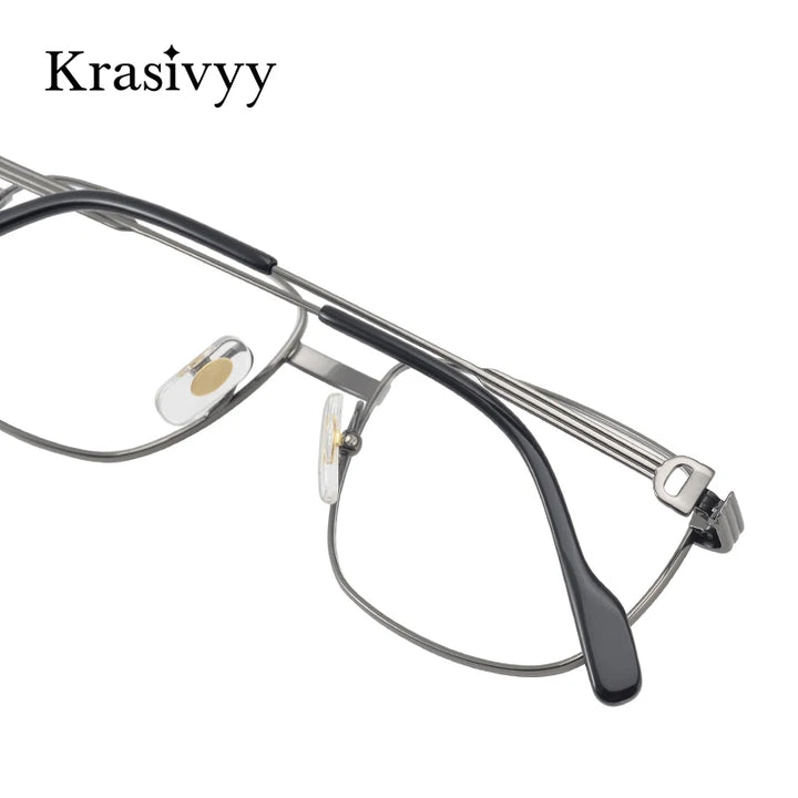Krasivyy Mens Full Rim Square Titanium Eyeglasses Kr0294o Full Rim Krasivyy   