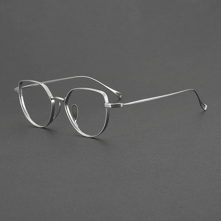 Aror Unisex Full Rim Flat Top Oval Cat Eye Titanium Eyeglasses 30027