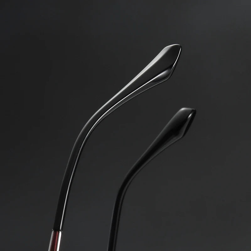 Aror Unisex Semi Rim Square Brow Line Titanium Eyeglasses 76195