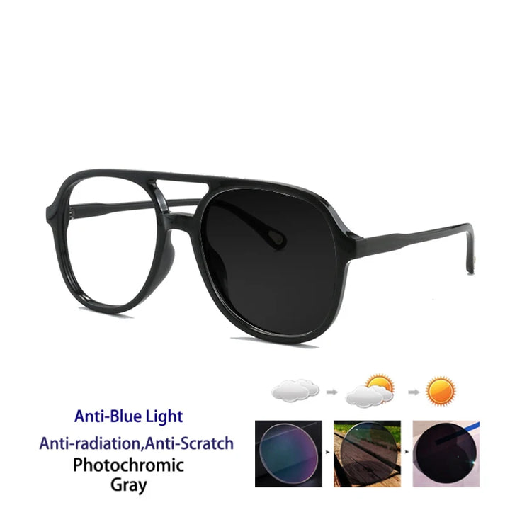 Kocolior Unisex Full Rim Square Double Bridge Tr 90 Reading Glasses 73312