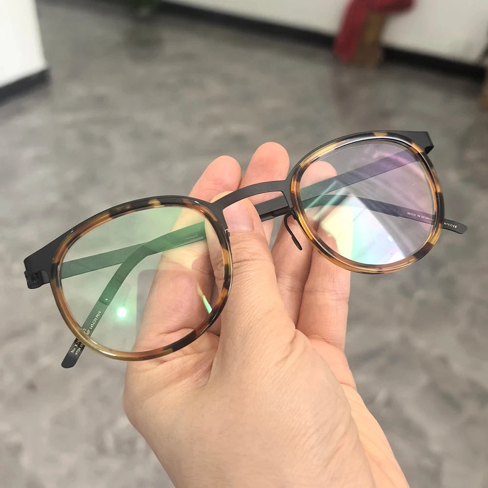 Bobbie Unisex Full Rim Round Acetate Eyeglasses 9704