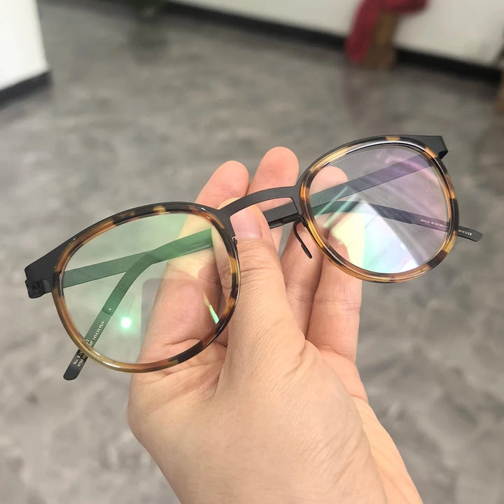 Bobbie Unisex Full Rim Round Acetate Eyeglasses 9704