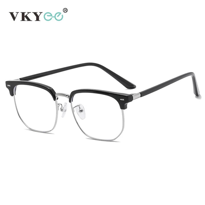 Vicky Unisex Full Rim Square Tr 90 Alloy Reading Glasses 49085 Reading Glasses Vicky   