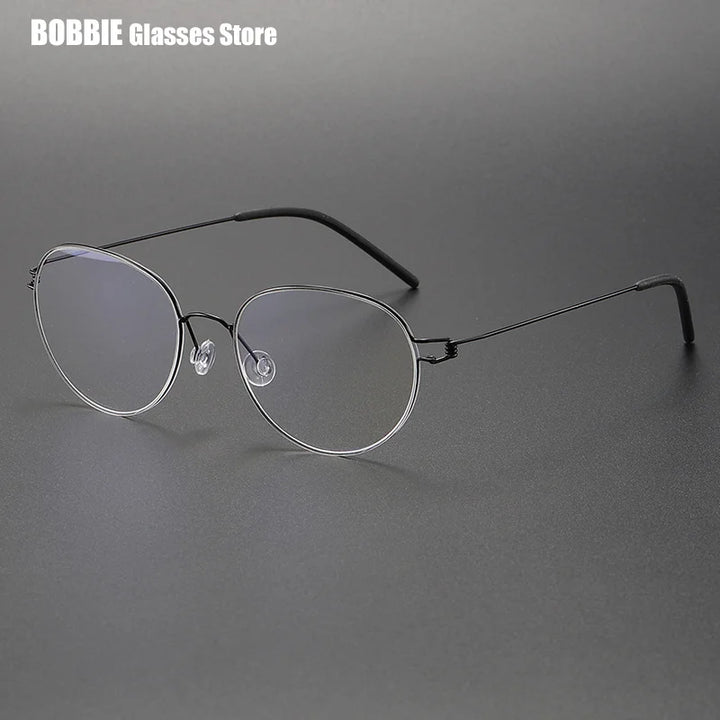 Bobbie Women's Full Rim Oval Round Screwless Titanium Eyeglasses 524317