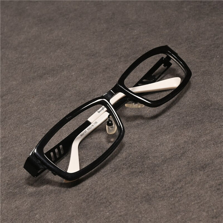 Cubojue Unisex Full RIm Rectangle Tr 90 Titanium Presbyopic Reading Glasses 2108p Reading Glasses Cubojue anti blue light 0 Black 