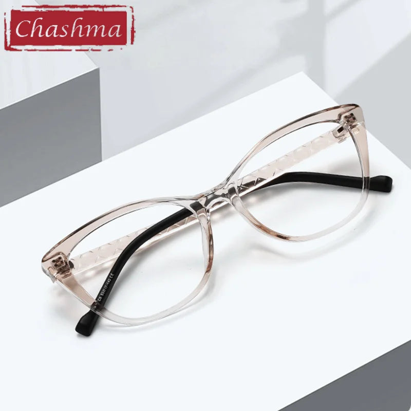 Chashma Ottica Women's Full Rim Cat Eye Tr 90 Titanium Eyeglasses 474019