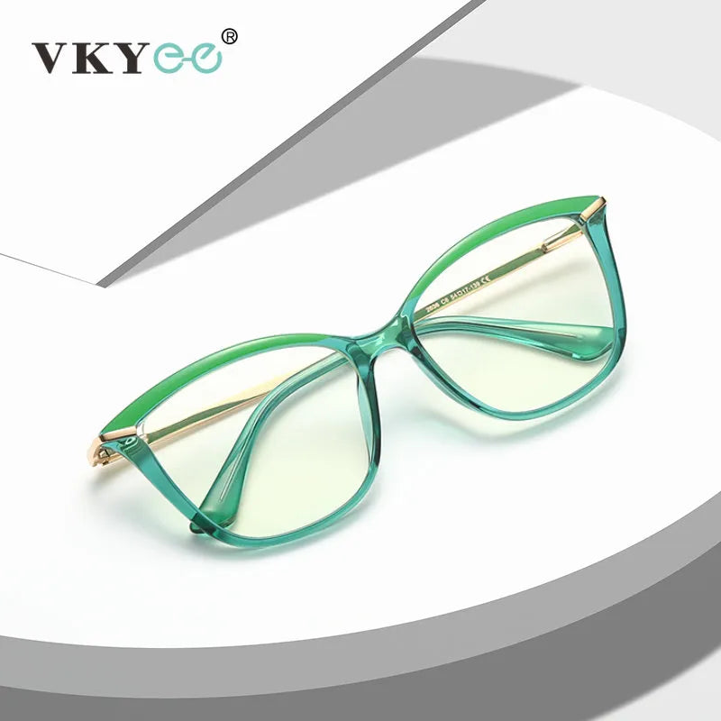 Vicky Women's Full Rim Cat Eye Tr 90R Alloy Reading Glasses 2036 Reading Glasses Vicky   