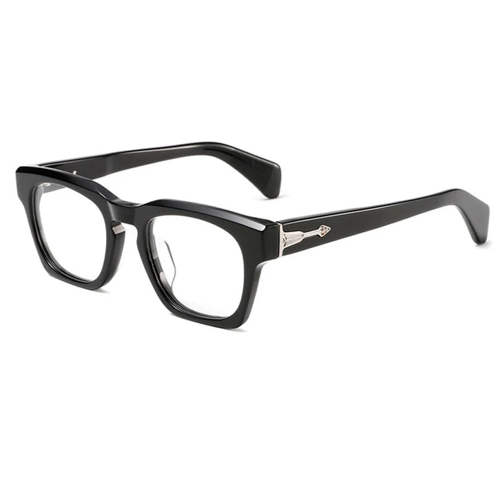 Aror Unisex Full Rim Brow Line Square Thick Acetate Eyeglasses 49305