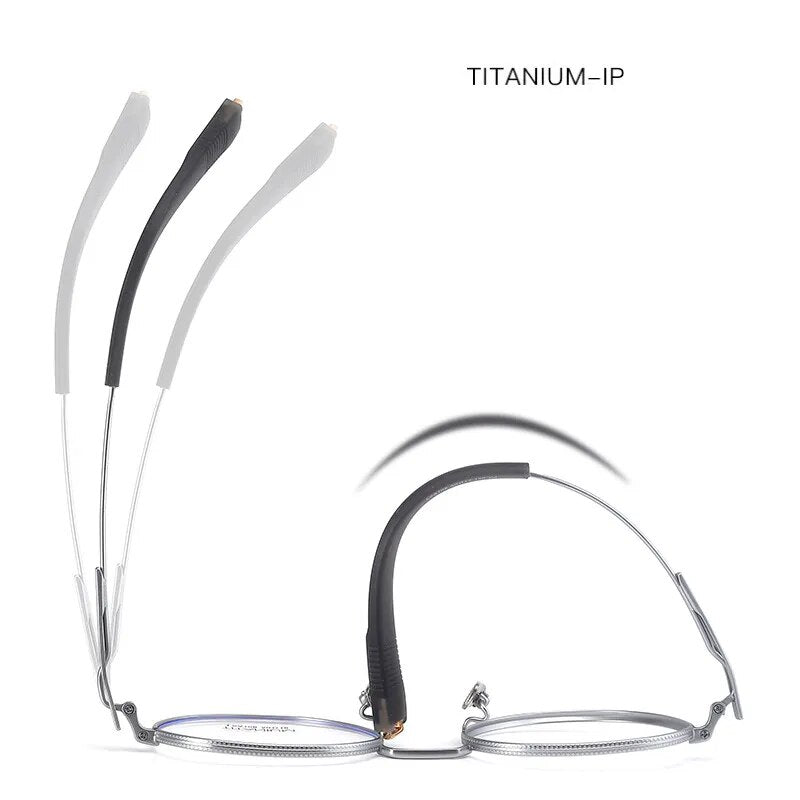 Hdcrafter Unisex Full Rim Round Titanium Eyeglasses Lsa0181 Full Rim Hdcrafter Eyeglasses   