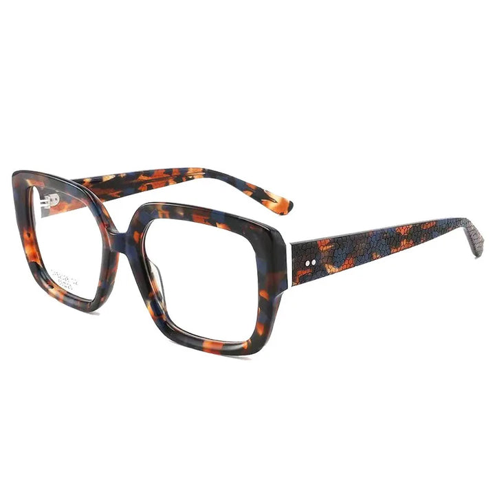 Hewei Unisex Full Rim Square Acetate Eyeglasses 2028 Full Rim Hewei tortoise  