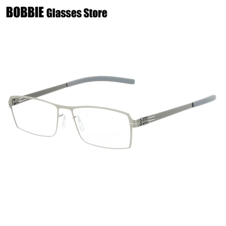 Bobbie Unisex Full Rim Square Screwless Steel Eyeglasses 508576