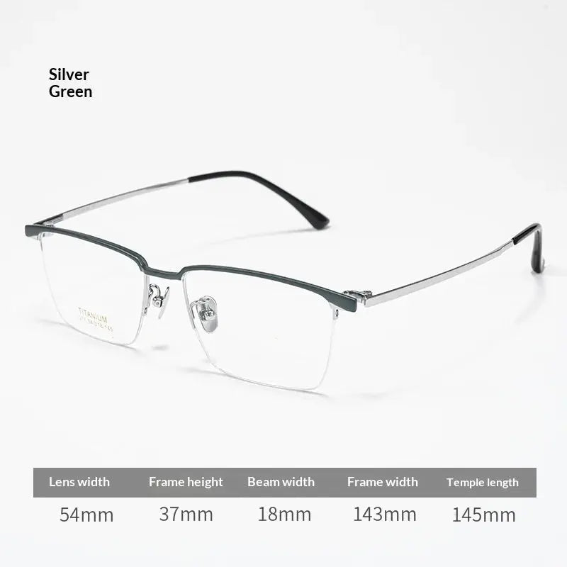 Aror Full Rim 107300 Professional Men’s Screwless Titanium Square Frames FuzWeb
