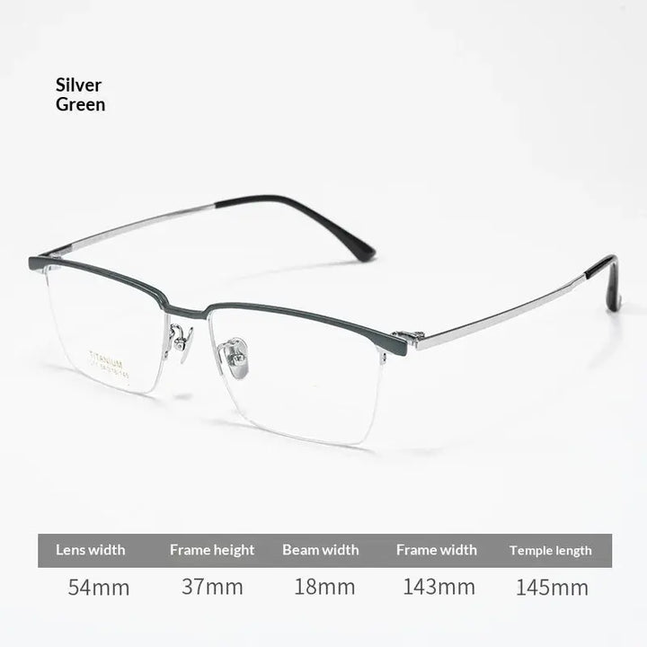 Aror Full Rim 107300 Professional Men’s Screwless Titanium Square Frames FuzWeb