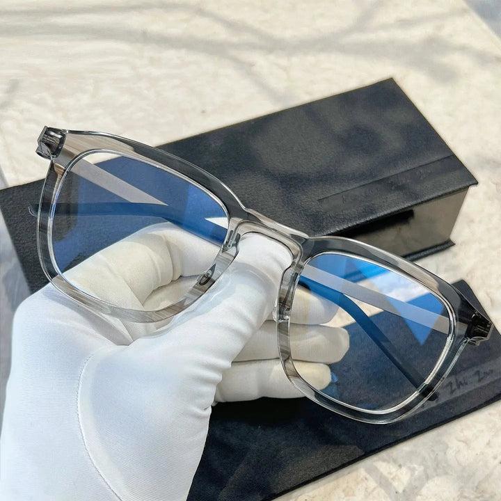 Bobbie 126300 Full Rim Mens Square Acetate Titanium Frames — view 1 | Bobbie at FuzWeb