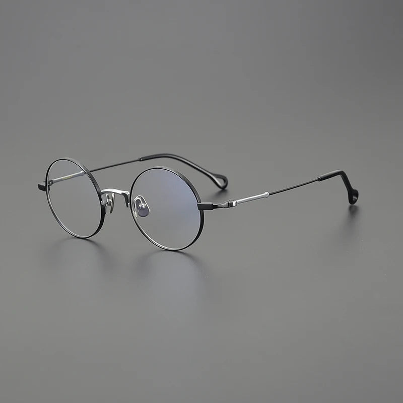 Nobler Unisex Full Rim Small Round Titanium Eyeglasses B0325 Full Rim Nobler C5  