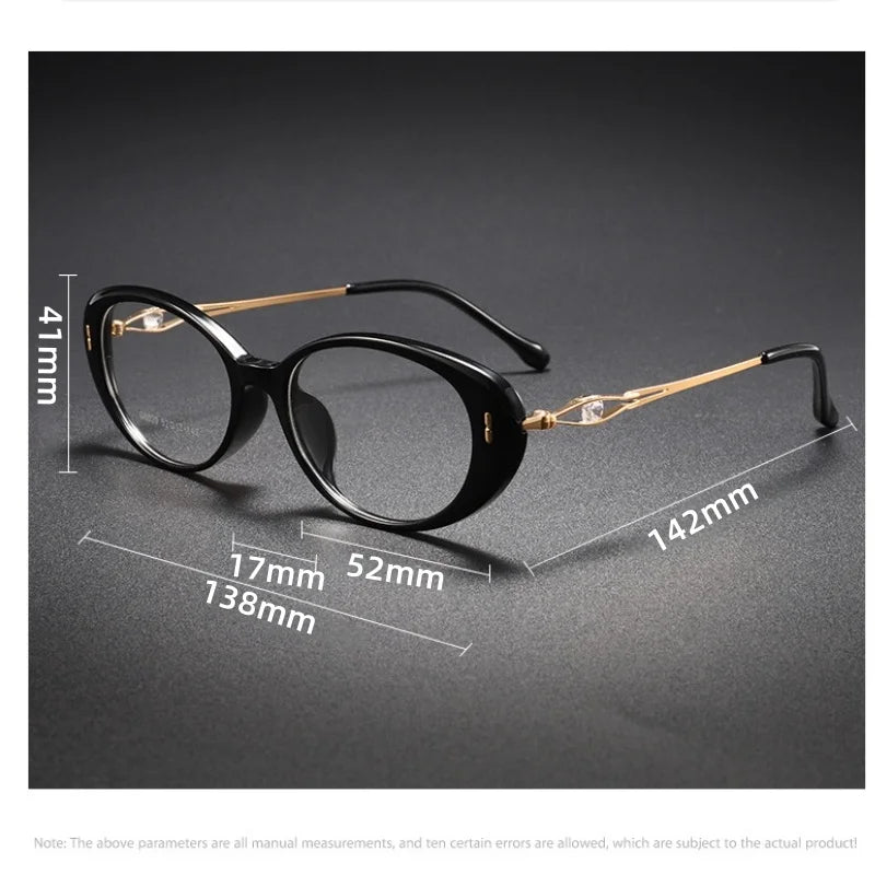 Momoja Women's Full Rim Oval Tr 90 Alloy Spring Hinge Eyeglasses 726020
